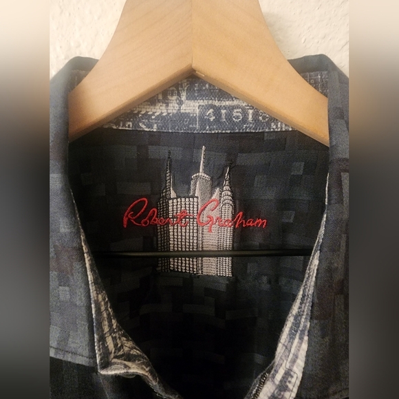 Robert Graham Flip Cuff Dress Shirt Mens sz XL - Picture 6 of 12